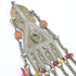 Turkoman head dress with two metal and glass pendants - The Nomads Tent